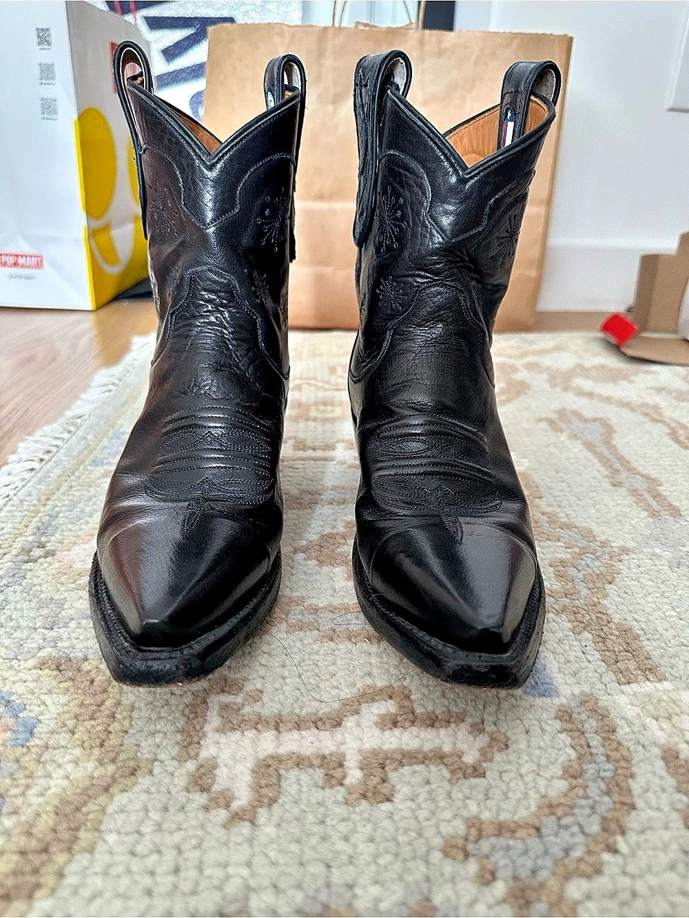 Miron Crosby Cowboy boots Women's Black Leather US 5